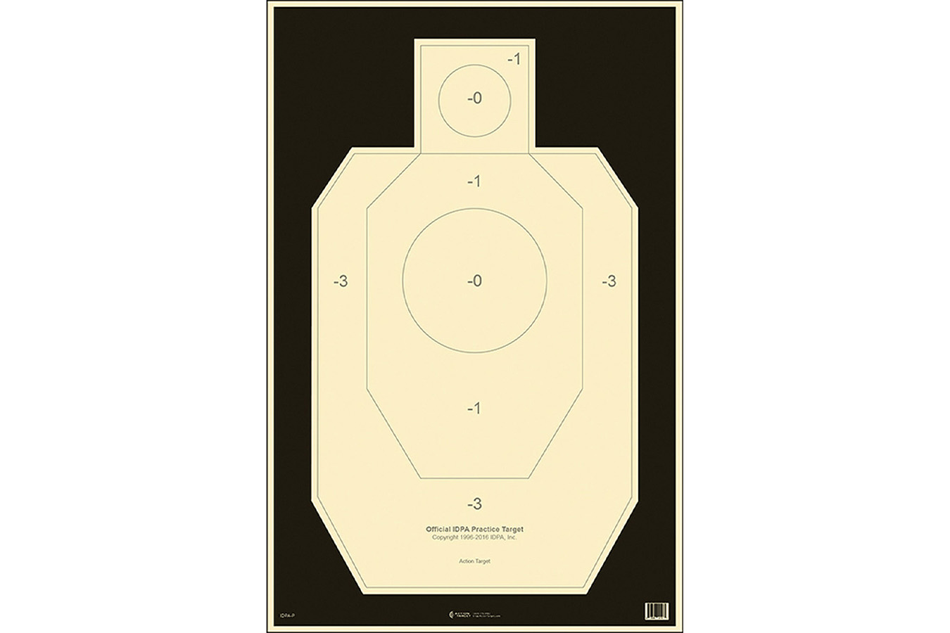 Action Targets Action Target IDPAP100 Competition Official IDPA Silhouette Tagboard Hanging 23