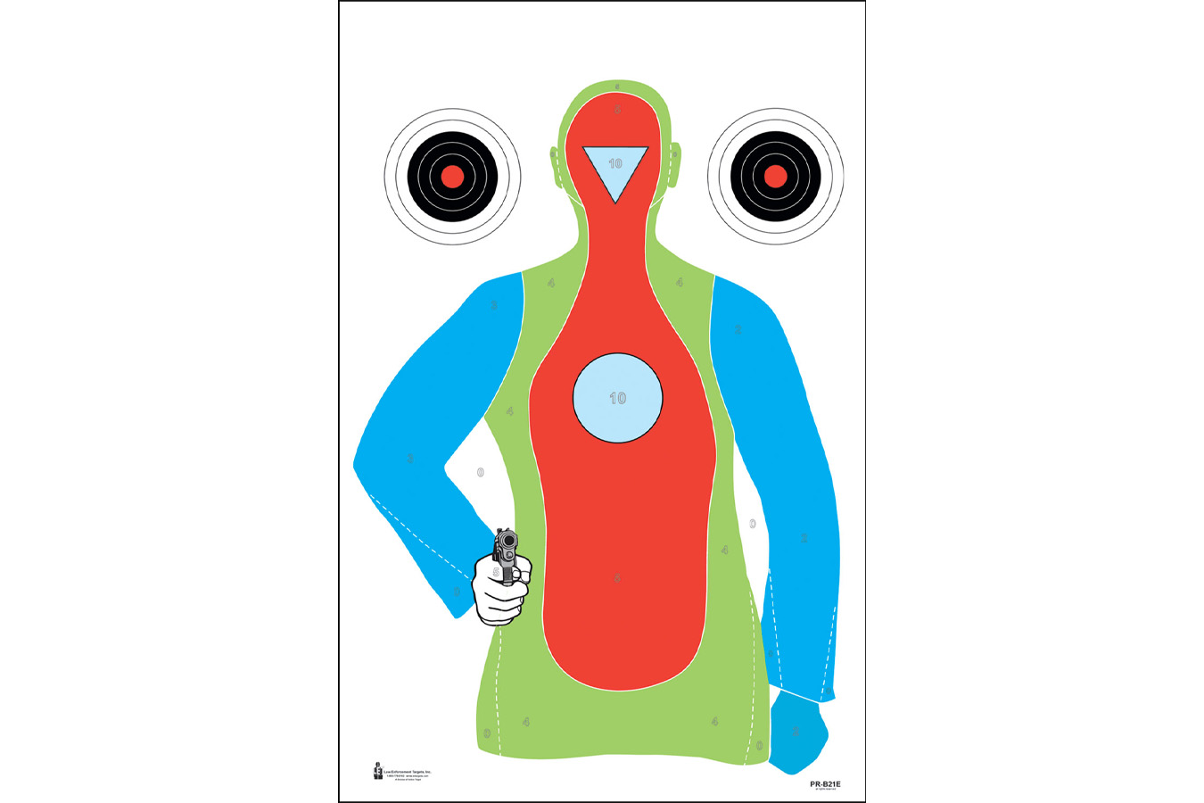 Action Targets Action Target PRB21E100 Qualification High Visibility Fluorescent Silhouette Paper Hanging 23