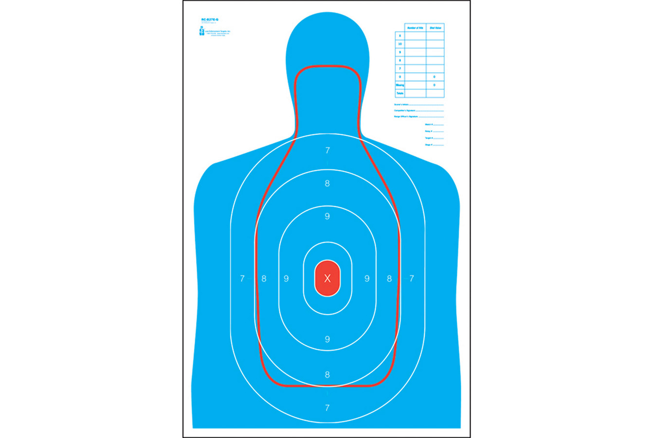 Action Targets Action Target RCB27EQ100 Qualification B-27E & FBI Q Combo Silhouette Hanging Paper 23