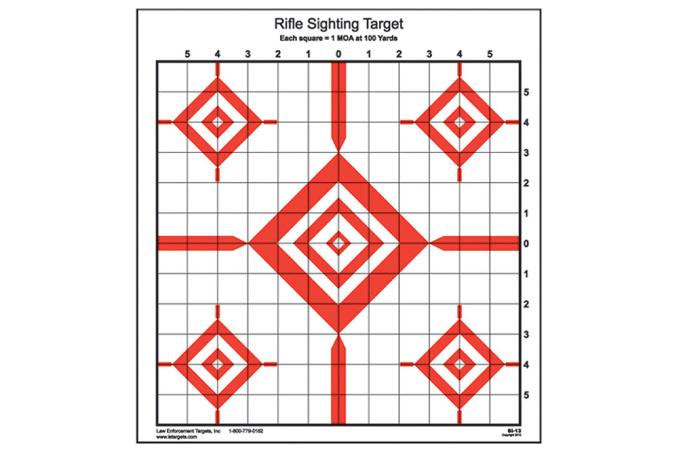 Action Targets Action Target SI13100 Sighting Advanced Rifle Diamond Paper 100 yds Rifle 14