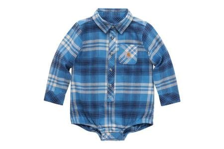 INFANT BOYS FLANNEL LS BODYSUIT