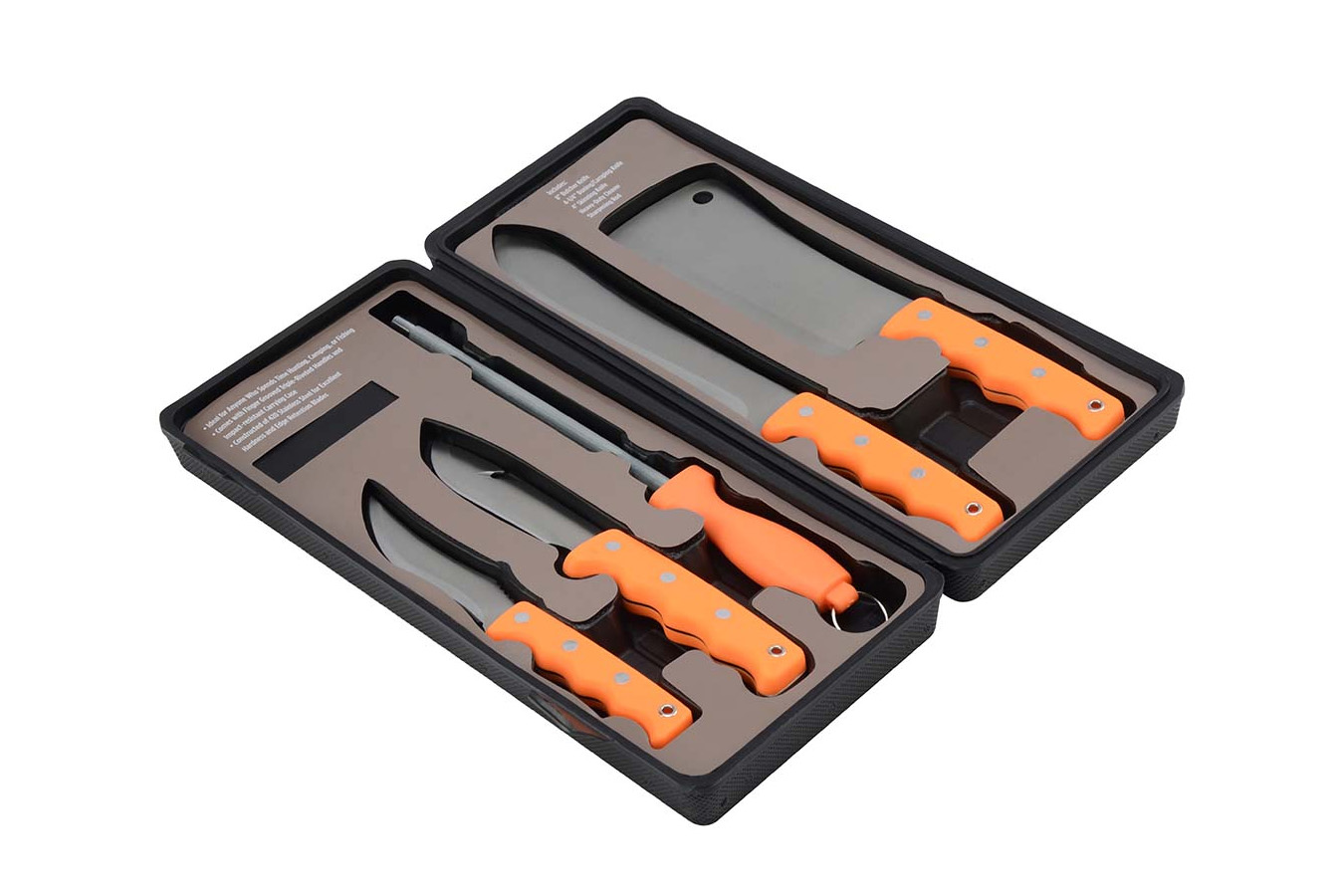 PURSUIT GEAR PURSUIT GEAR - 5 PACK BIG GAME PROCESSING BUTCHER SET, ORANGE