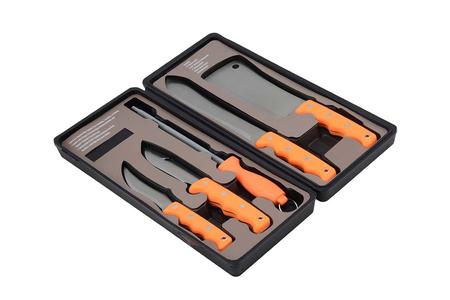 PURSUIT GEAR Big Game Processing Butcher Set 5-Piece Orange - PURSUIT GEAR