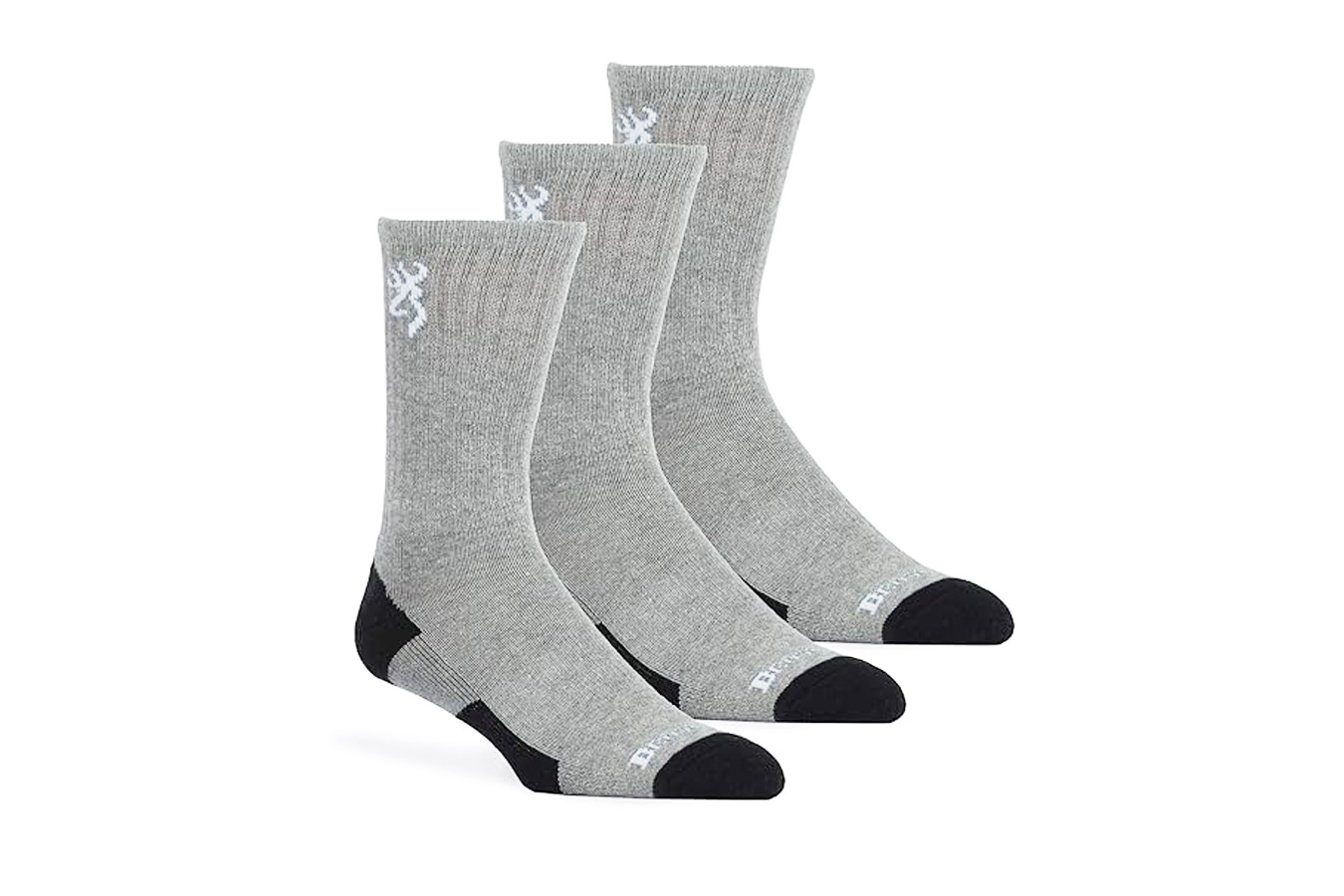 SPG BROWNING EVERYDAY CREW SOCKS 3PK GRAY