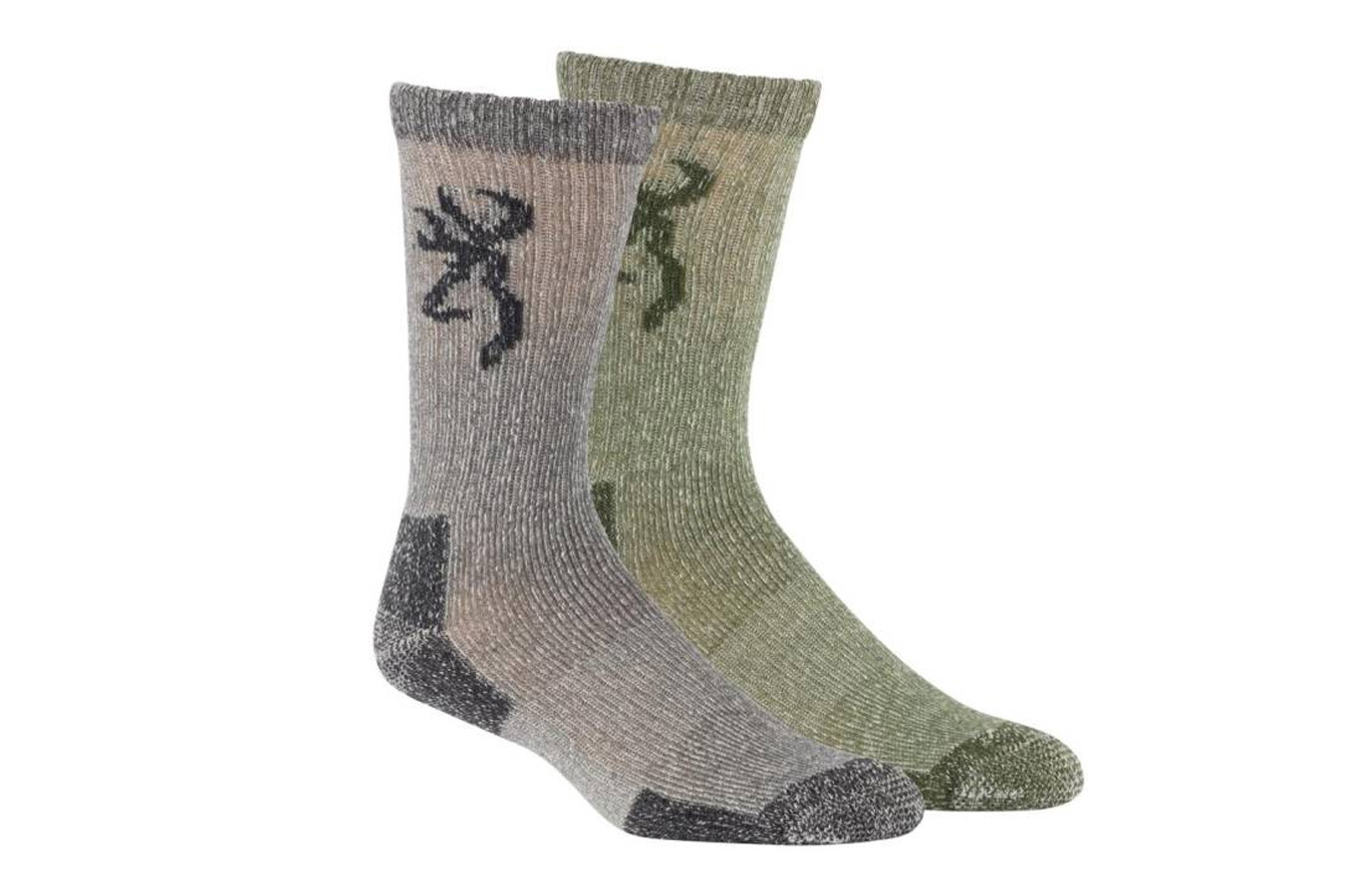 BROWNING YEAR ROUND WOOL SOCKS BLK/GREEN