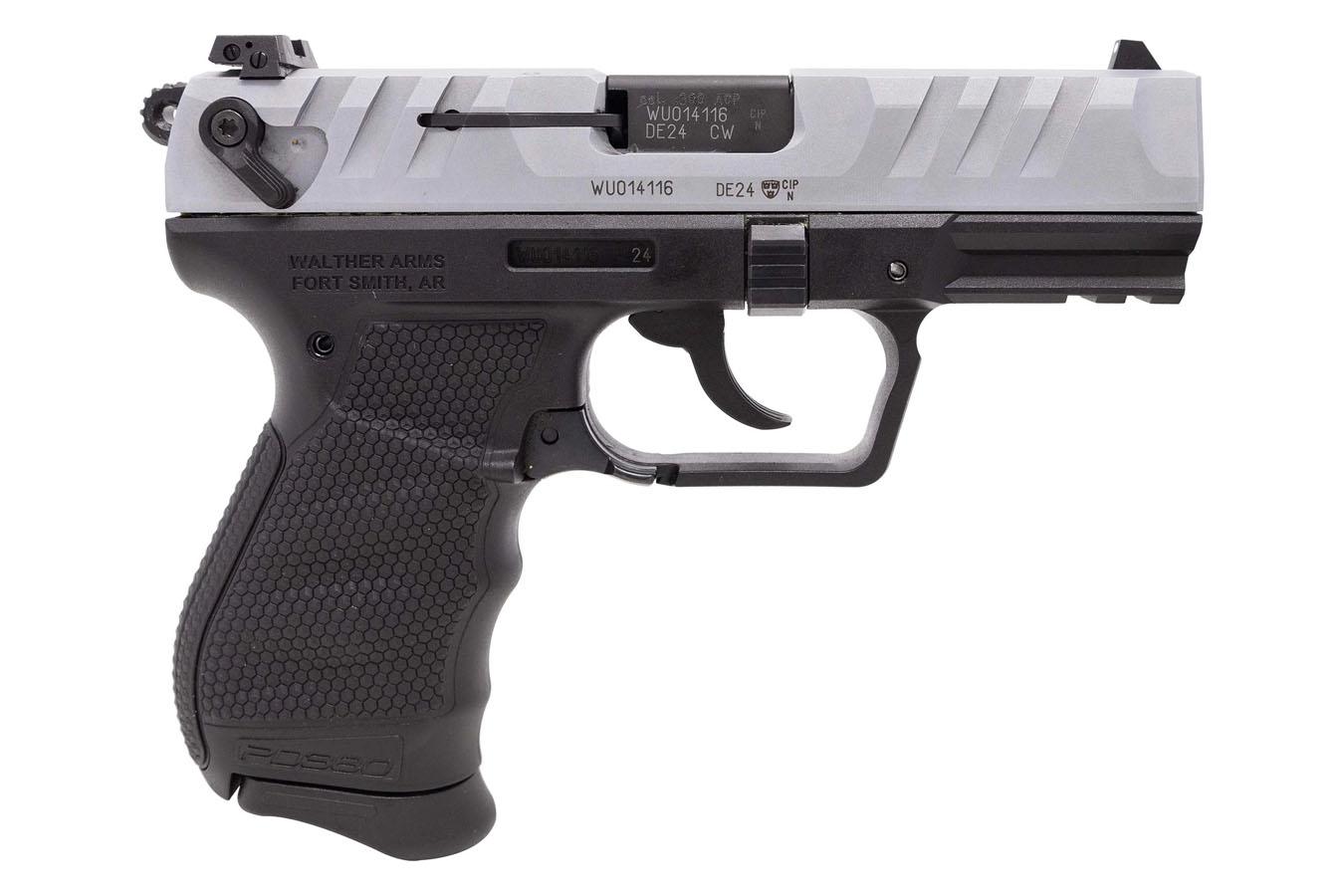 Walther PD380 380 ACP Pistol with Nickel Slide and 3.7in Barrel