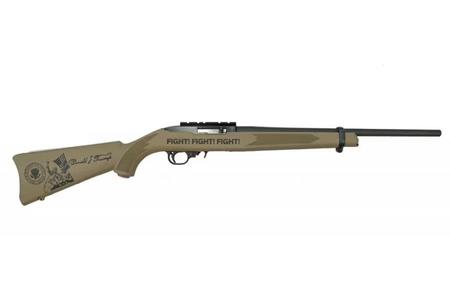 RUGER 10/22 22LR 18.5` BLU/FDE TRUMP FIGHT