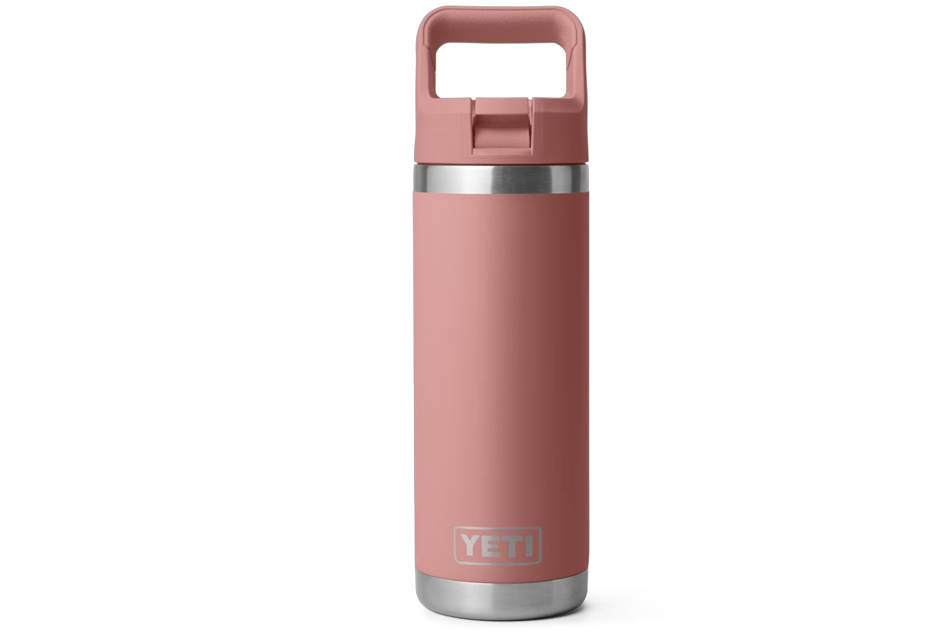 YETI COOLERS RAMBLER 18 OZ C STRAW BOTTLE SANDSTONE PINK