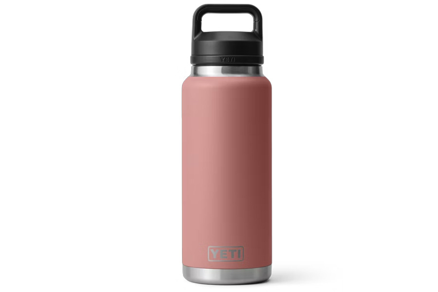 YETI COOLERS RAMBLER 36 OZ BOTTLE CHUG SANDSTONE PINK