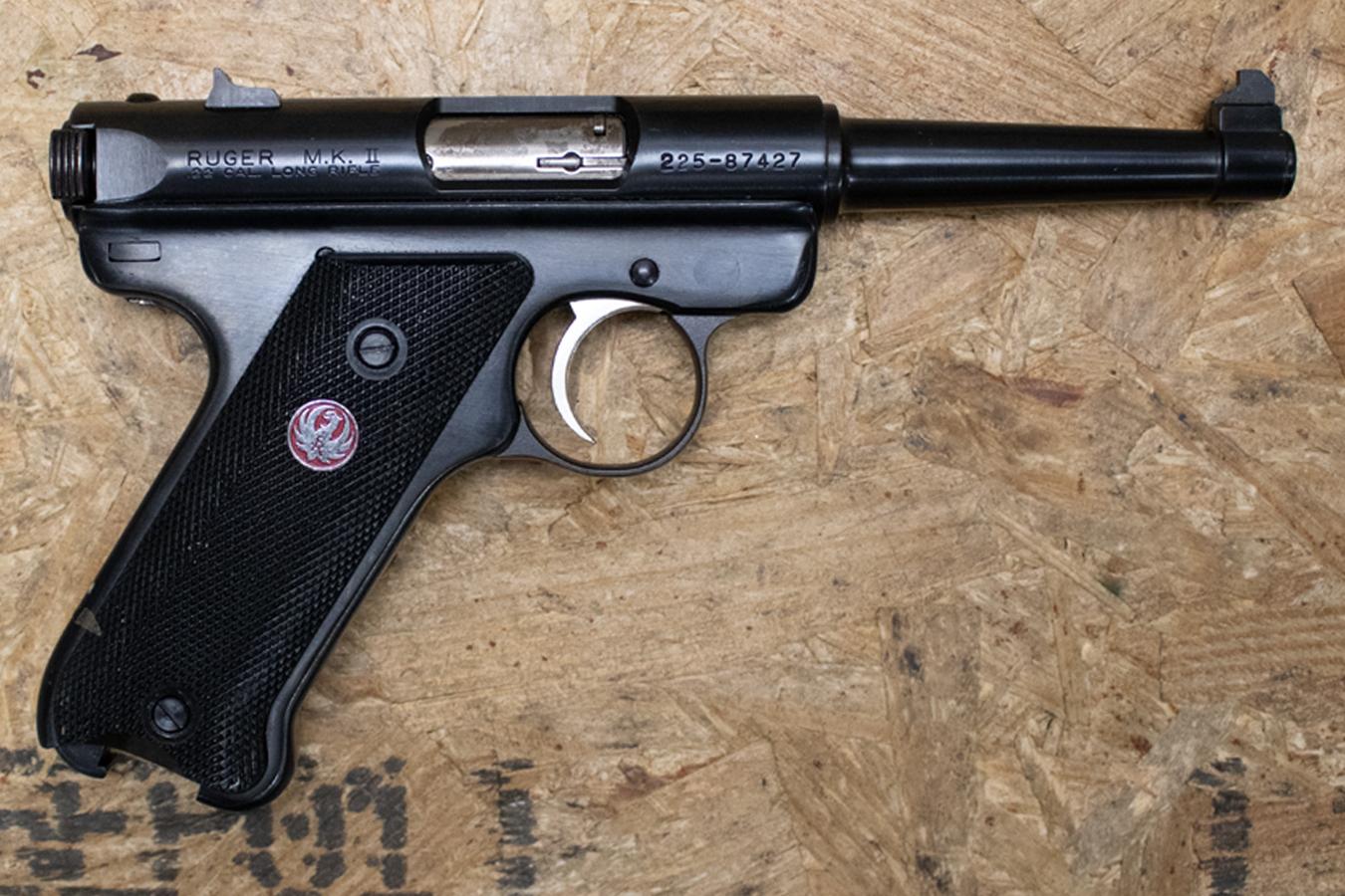 Ruger M.K.II 22LR Police Trade-In Semi-Automatic Pistol with Manual Safety (Magazine Not Included)