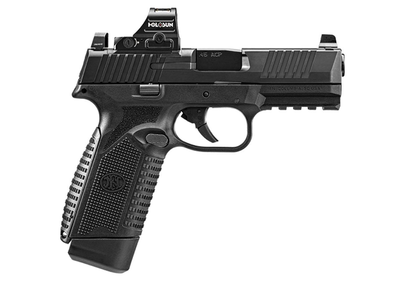 FNH FN545 45 ACP, NMS, BLK/BLK, 2X10, HOLOSUN 407C