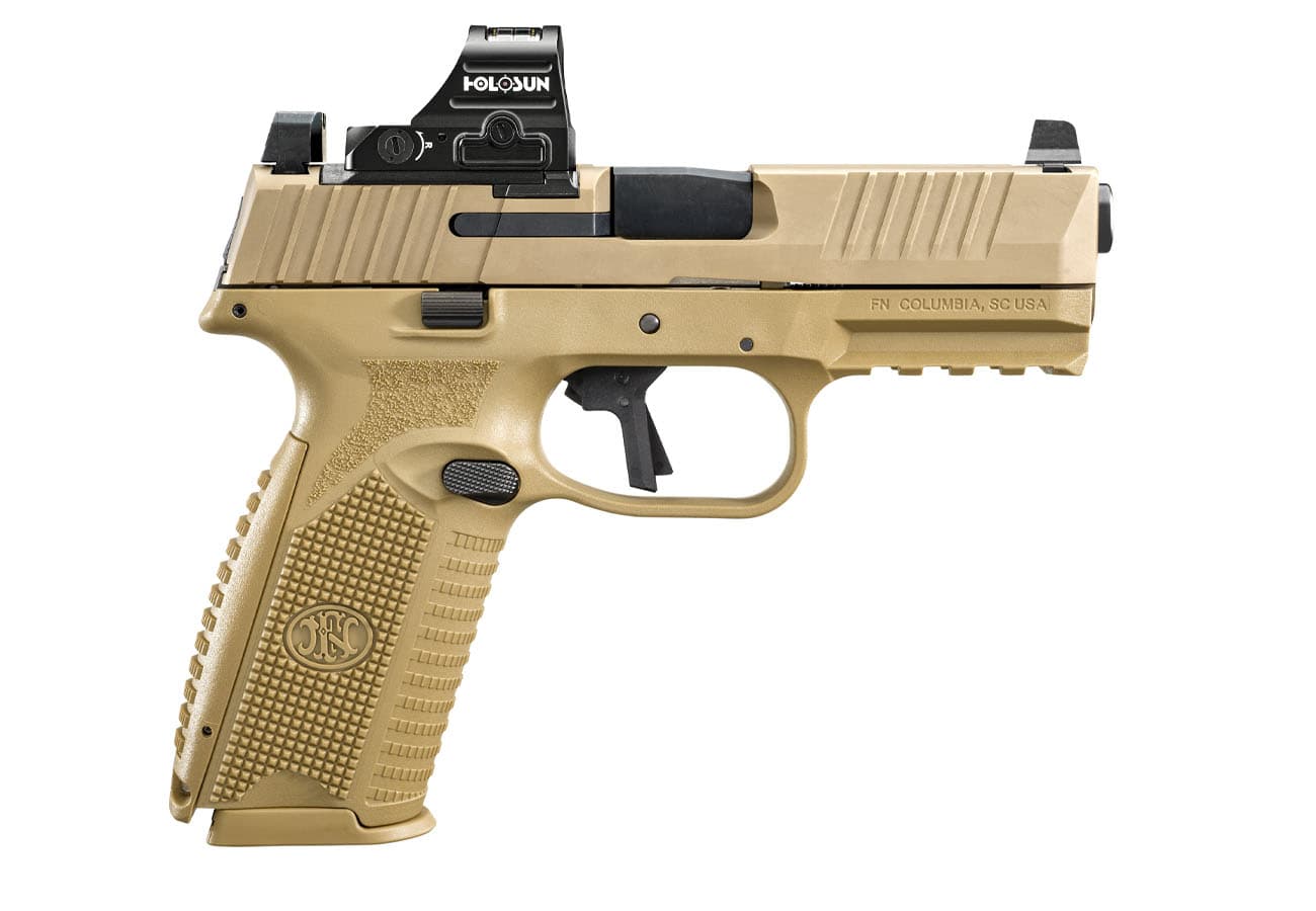 FN 509 Full-Size MRD 9mm FDE Semi-Automatic Pistol with Holosun 407C Red Dot