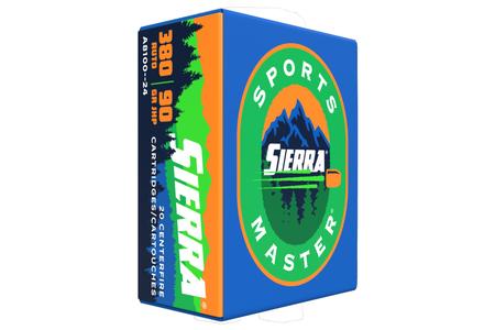 SIERRA BULLETS 380 Auto 90 JHP Sports Master - 20/box