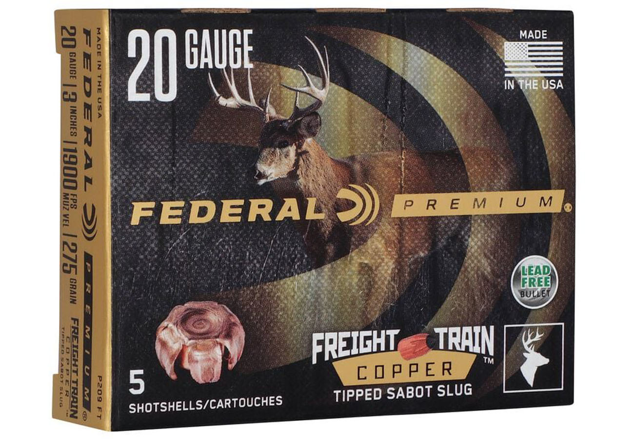 Federal 20 Gauge 275 gr Freight Train Tipped Copper Solid Slug 5/Box