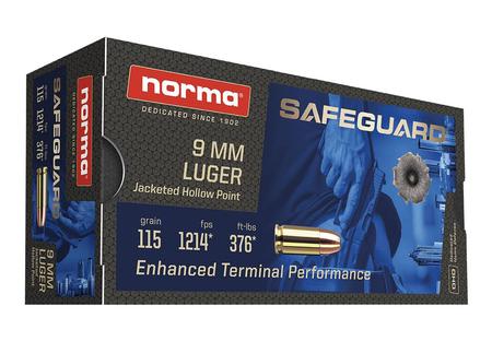 NORMA USA 9MM LUGER 115GR SAFEGUARD JHP 