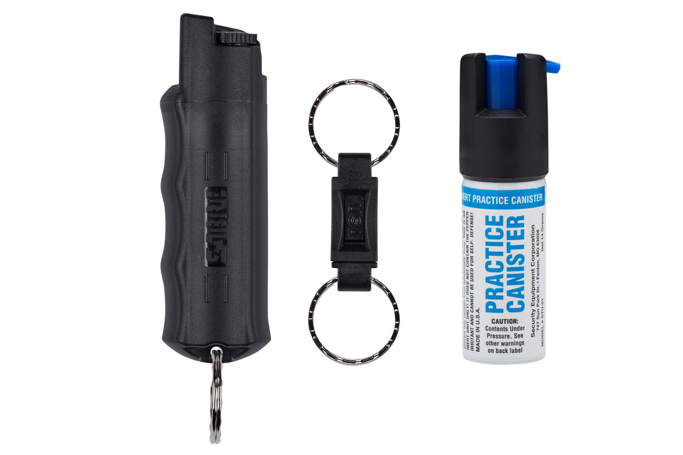 Sabre Pepper Spray with Quick Release Key Ring and Practice Spray Canister