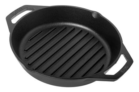 LODGE COOKWARE 10.25 Inch Dual Handle Cast Iron Grill Pan - LODGE COOKWARE