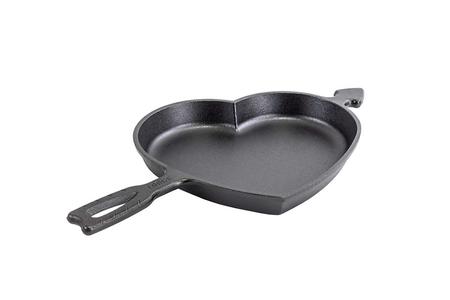 LODGE COOKWARE Seasoned Cast Iron Heart Skillet  - LODGE COOKWARE