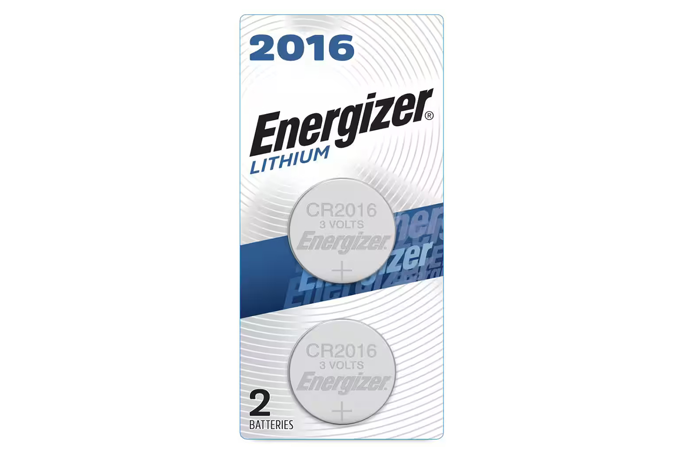 Energizer Battery Co 2016 3V Lithium Coin Batteries, 2 Pack