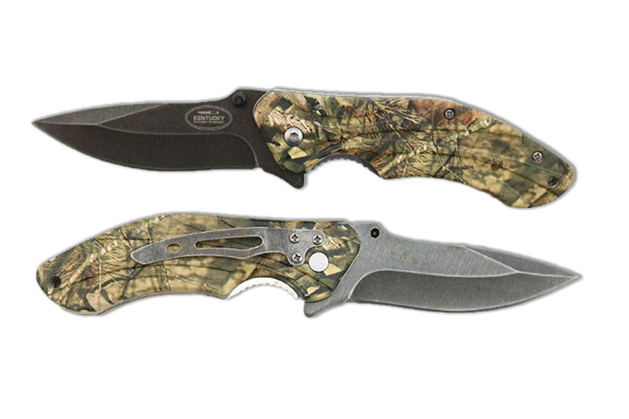 Lynco Mossy Oak Flip Blade Knife With 4 Inch Blade