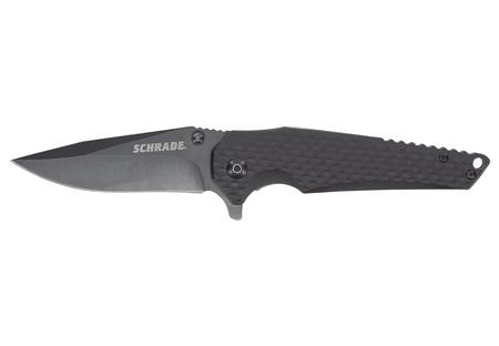 BTI LLC Schrade 7.3in Stainless Steel Folding Knife with 3.25in Drop Point Blade and G-10 Handle - BTI LLC