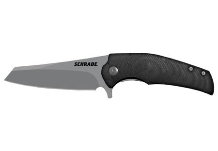 BTI LLC Schrade 7.5" Stainless Steel Folding Knife with 3.25in Sheepsfoot Blade and G-10 Handle - BTI LLC