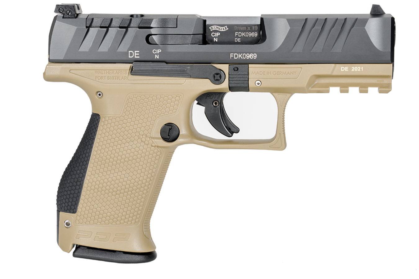 Shop Walther PDP Compact 9mm Optic Ready Pistol with Two-Tone Tan ...