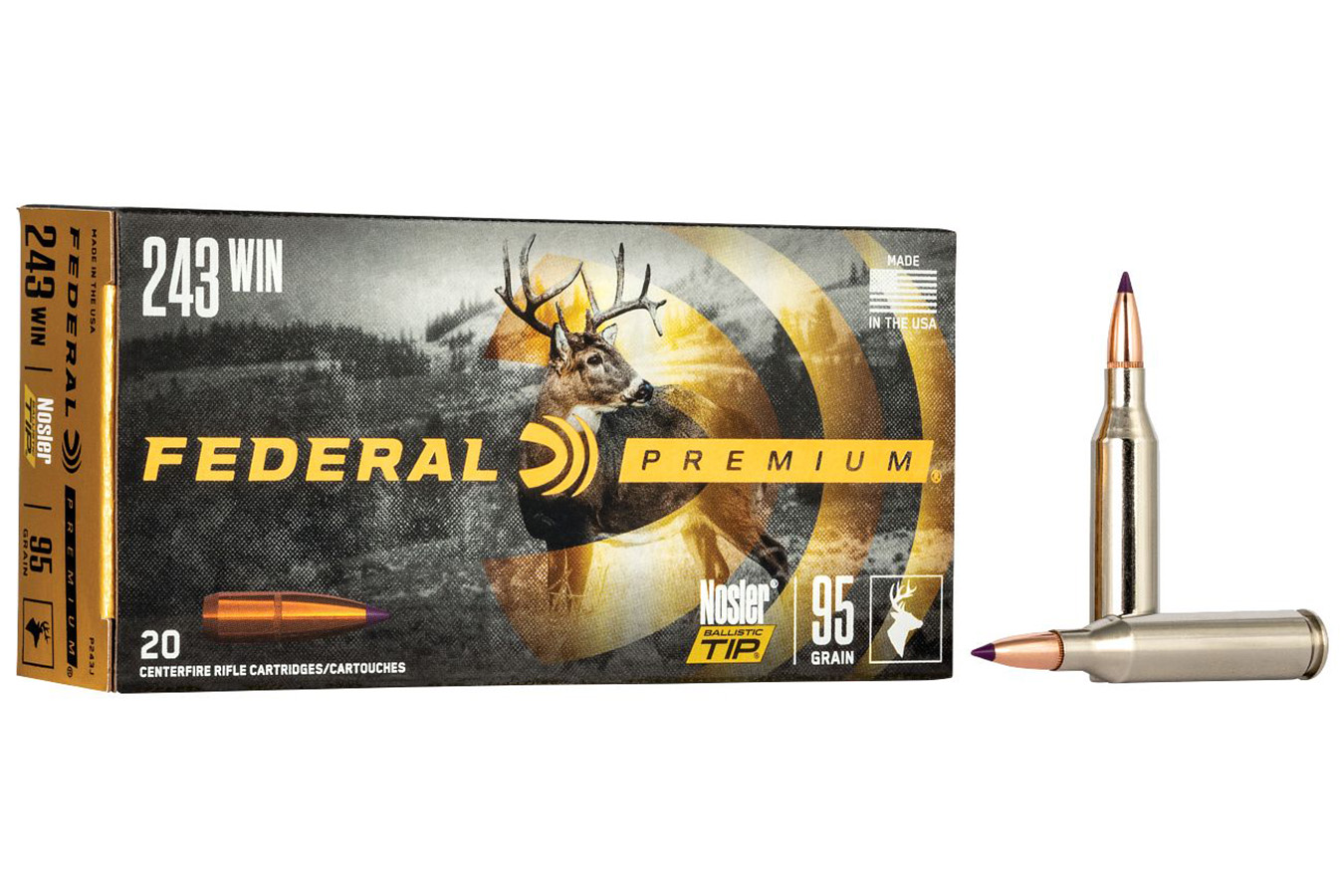 Federal 243 Win 95 gr Nosler Ballistic Tip Vital-Shok 20/Box