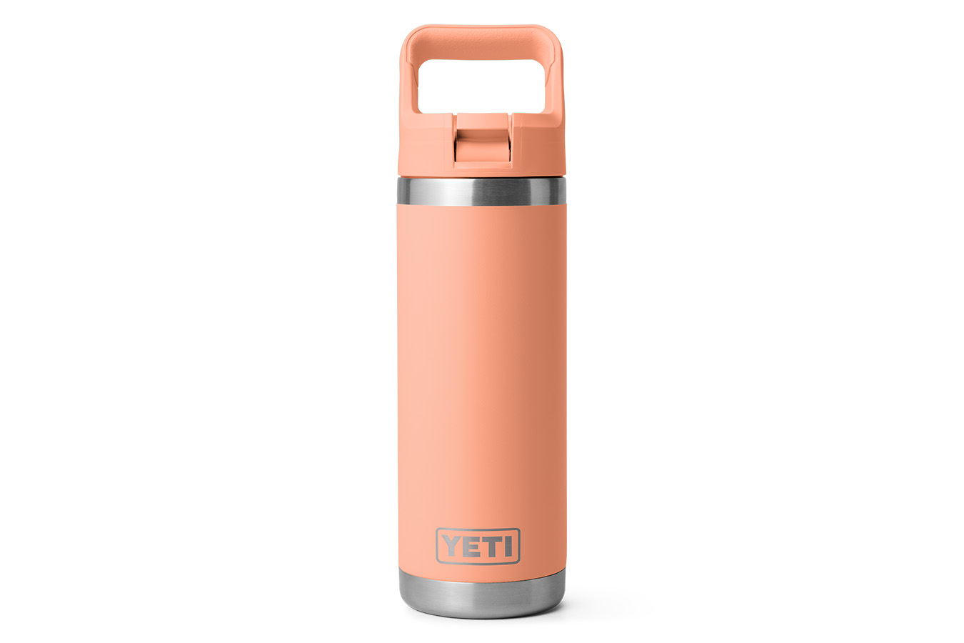 YETI COOLERS RAMBLER 18 OZ C STRAW BOTTLE PEACH