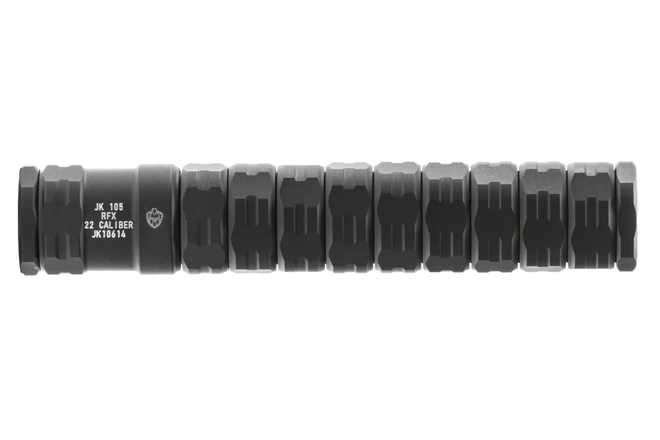 Jk Armament 105 RFX .22 Cal 1/2x28 Modular Suppressor with 9 Baffles