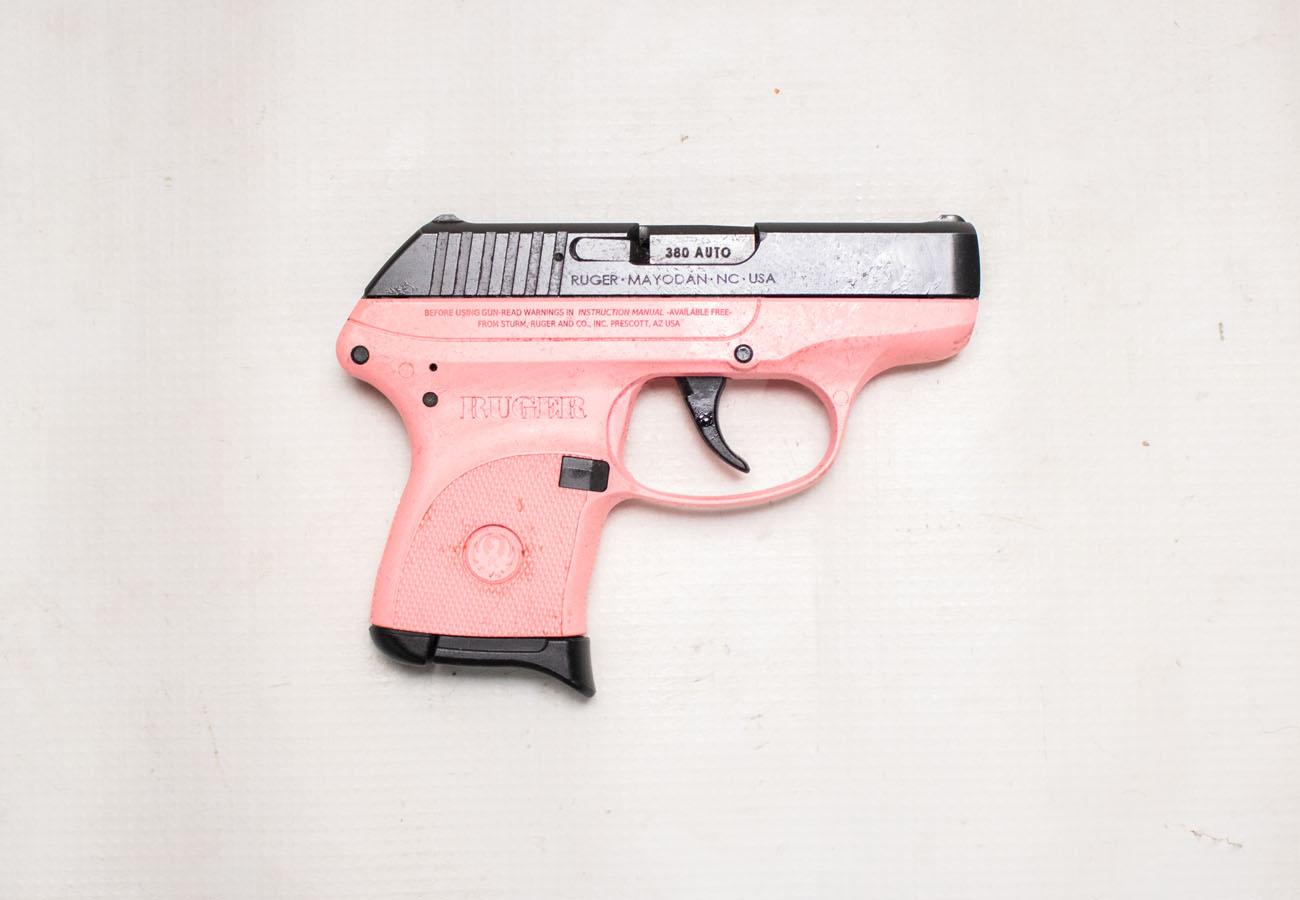 Ruger LCP 380ACP Police Trade-In Semi-Automatic Pistol with Pink Frame ...