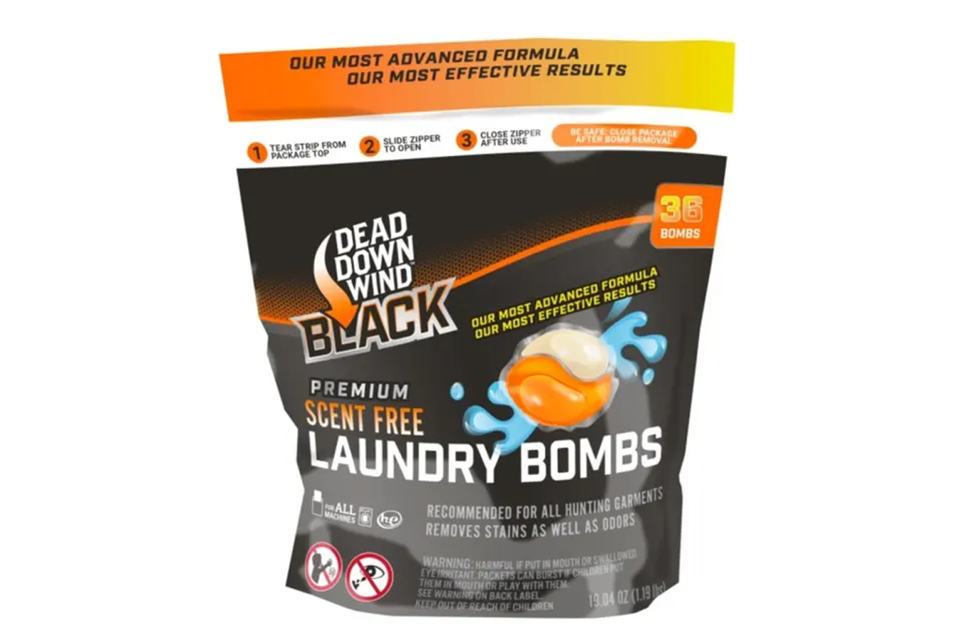 DEAD DOWN WIND BLACK PREMIUM LAUNDRY BOMBS - 36 CT