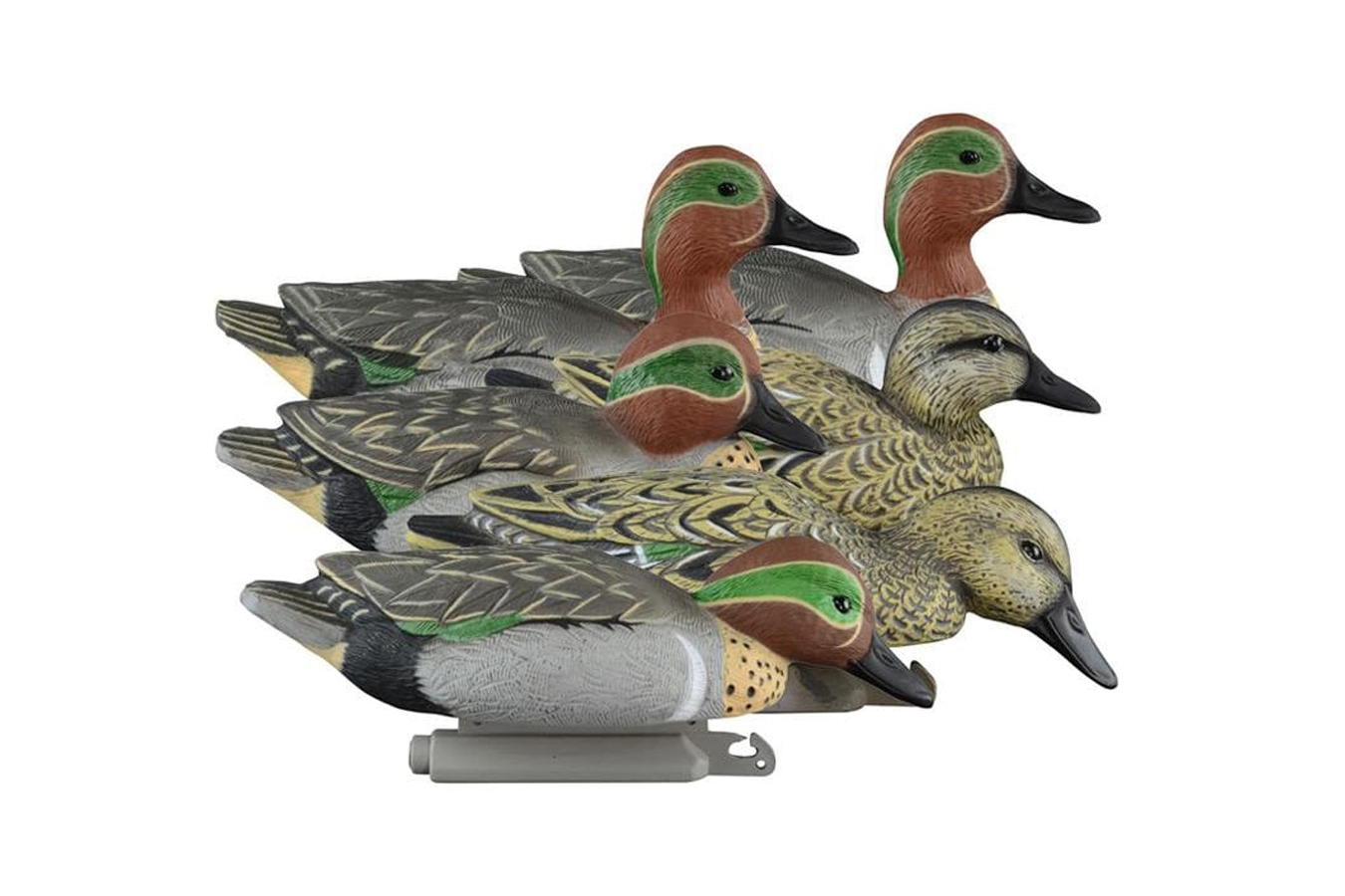 Higdon Standard Foam Filled Green Wing Teal Duck Decoys - 6 Pack