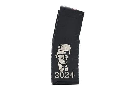 BLACK RAIN ORDNANCE AR-Compatible 223 Rem/5.56 NATO 30-Round Magazine with Trump 2024 Engraving - BLACK RAIN ORDNANCE