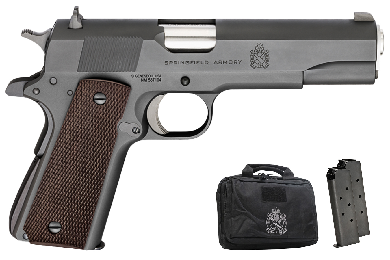 SPRINGFIELD DEFEND YOUR LEGACY SERIES 1911 MILSPEC 45 AUTO PISTOL PACKAGE