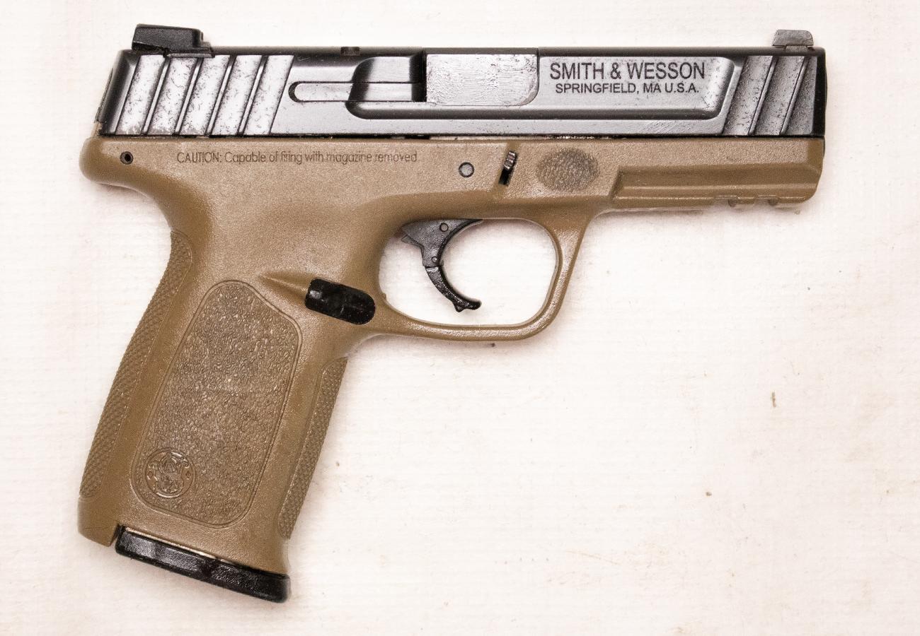 Smith & Wesson SD9 9mm FDE Police Trade-In Semi-Auto Pistol with Front Accessory Rail