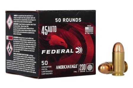 FEDERAL AMMUNITION 45 ACP 230 gr FMJ American Eagle 50/Box