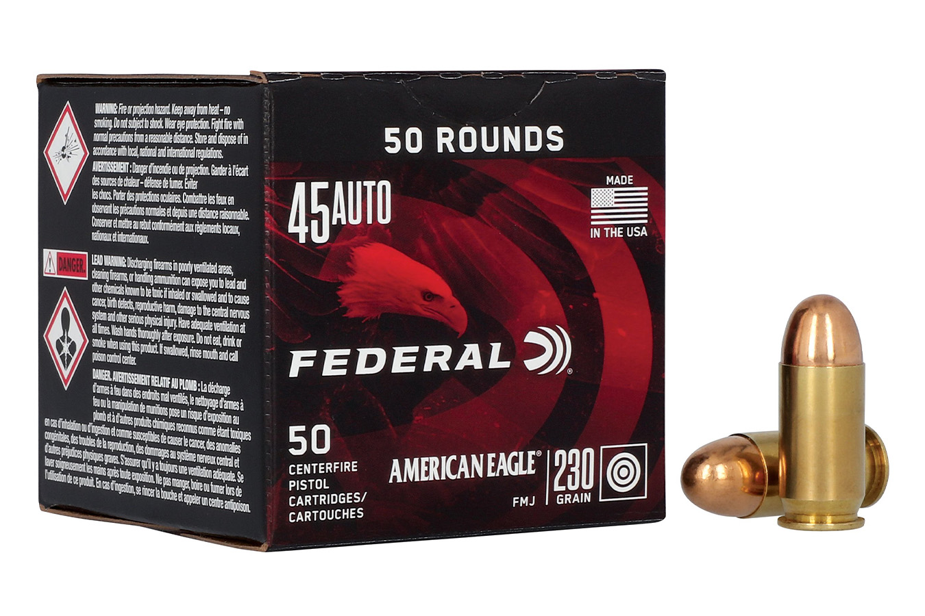 Federal 45 ACP 230 gr FMJ American Eagle 50/Box