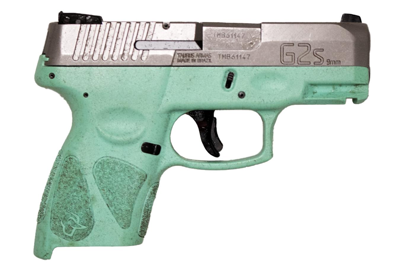 Taurus G2S 9mm Police Trade-In Semi-Auto Pistol with Teal Frame (Magazine Not Included)