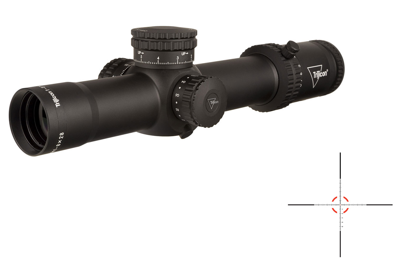 Trijicon Credo 108x28 FFP with Red/Green MRAD Segmented Circle Reticle