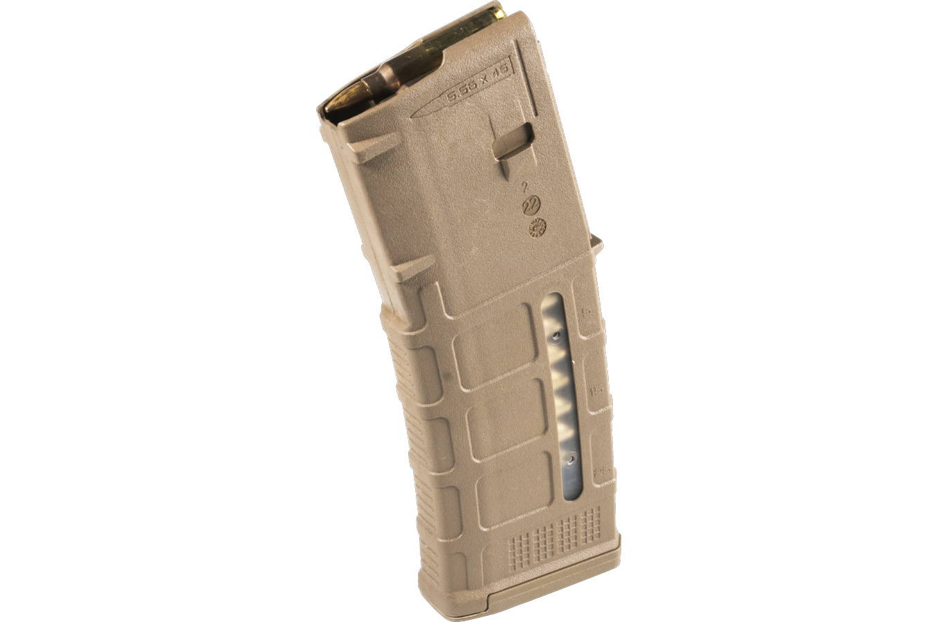 Magpul PMAG GEN M3 30rd Detachable w/Capacity Window 223 Rem/5.56x45mm NATO Fits AR-15/M16/M4 Coyote Tan Polymer