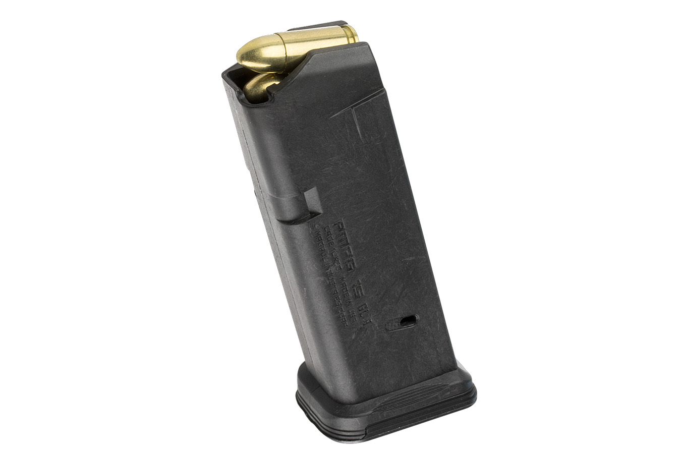 Magpul PMAG GL9 15rd 9mm Luger Compatible w/Glock 19 Black Polymer