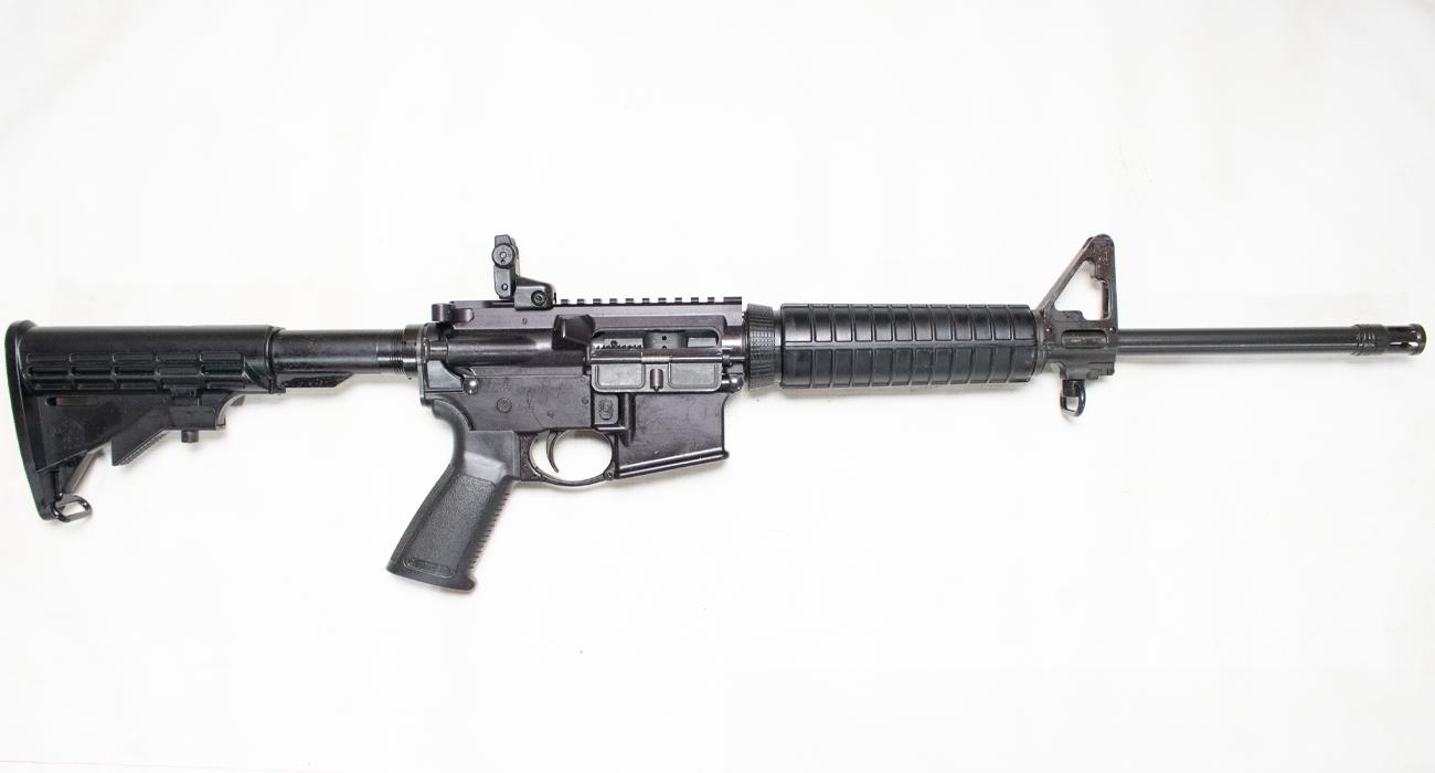 Ruger AR-556 5.56mm Police Trade-In Semi-Auto Rifle with Flip-Up Rear Sight (Magazine Not Included)