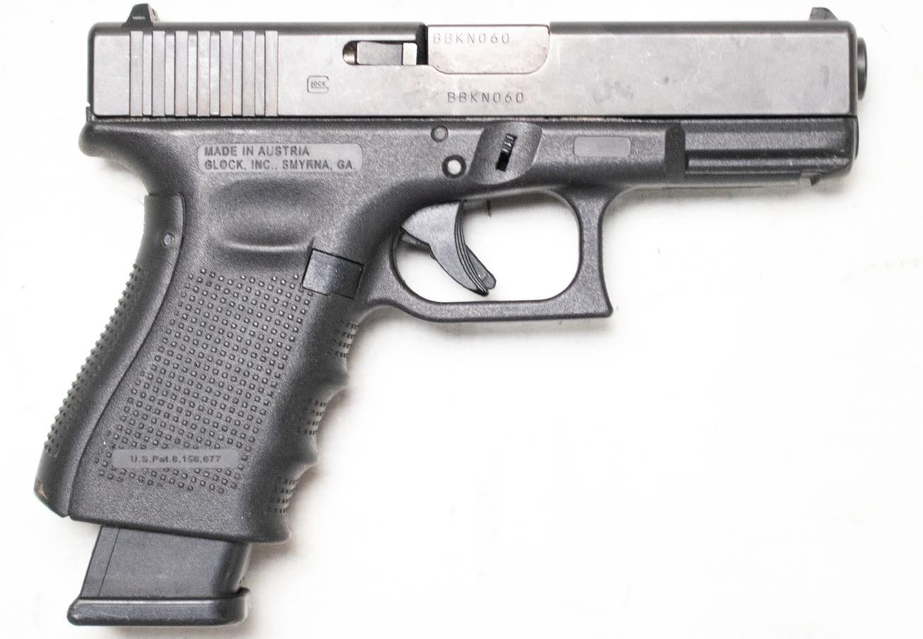 Glock 19 Gen4 9mm Police Trade-In Semi-Auto Pistol with 17-Round Magazine