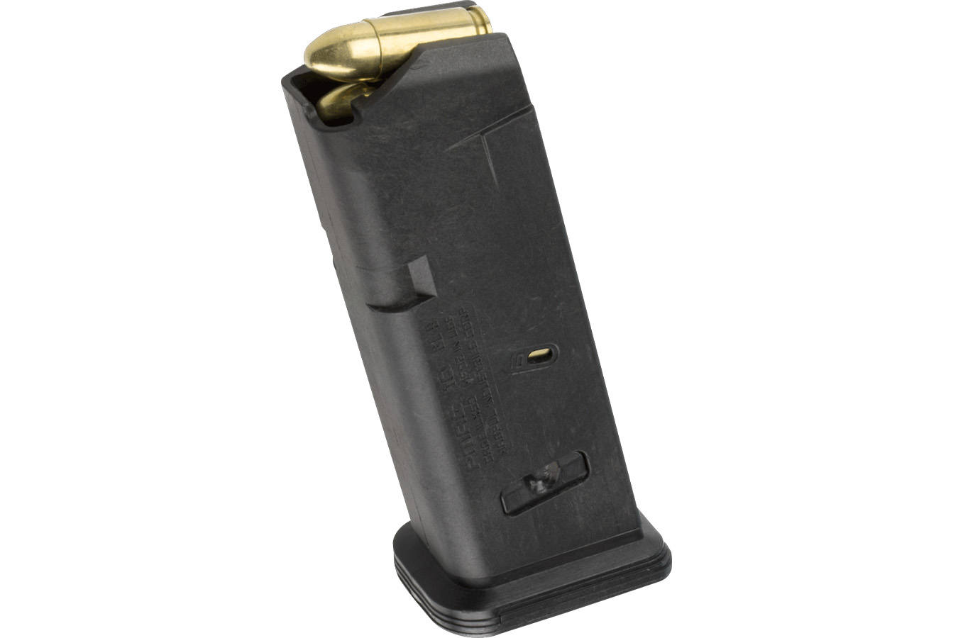 Magpul  PMAG GL9 10rd 9mm Luger Compatible w/Glock 19 Black Polymer