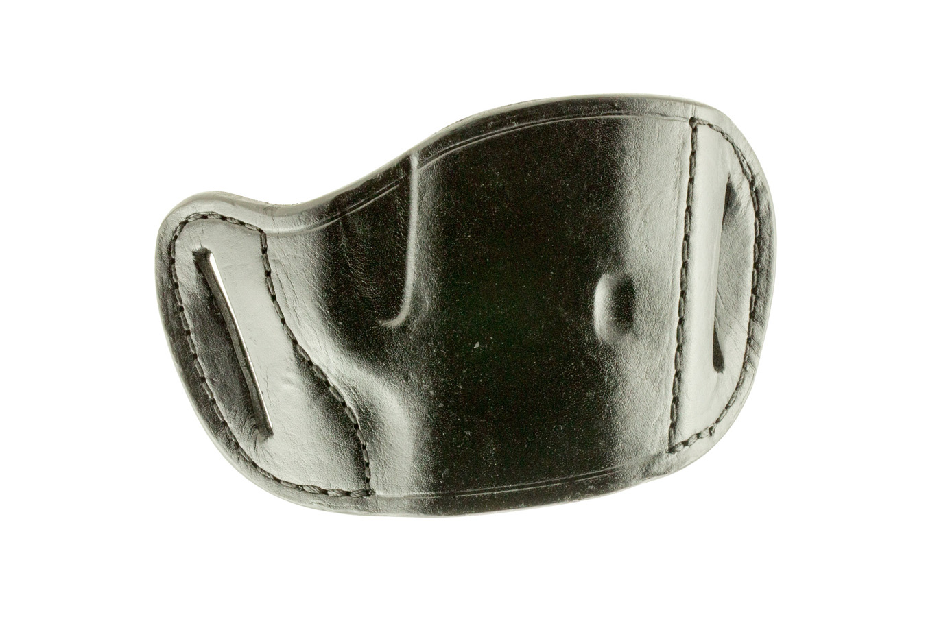 Bulldog Molded OWB Black Leather Belt Slide Holsterfor Browning Hi-Power /Kahr P45 (Right Hand)