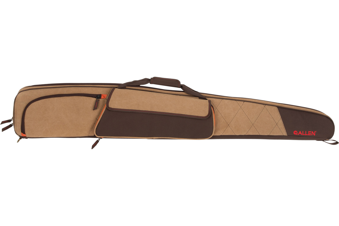 Allen Humbolt Shotgun Case Tan w/Brown Panels & Trim Cotton/Endura 52