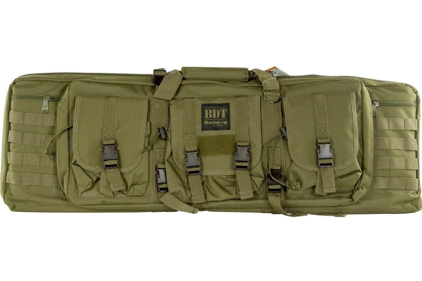 Bulldog BDT Tactical Single Green Nylon, 3 Accessory Pockets, Deluxe Padded Backstraps, Lockable Zippers & Padded