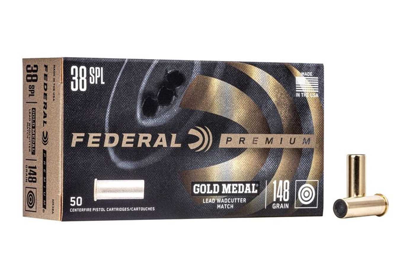 Federal 38 Special 148 gr Lead Wadcutter Gold Medal Handgun