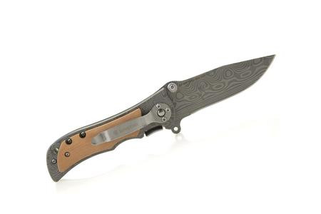 001 POCKET KNIFE W/DROP POINT BLADE AND WOOD HANDLE